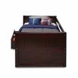 Camaflexi Daybed / Panel Headboard / Solid Wood / Drawers / Cappuccino - Twin