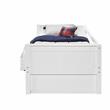 Camaflexi Daybed / Panel Headboard / Solid Wood / Drawers / White Finish - Twin