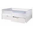 Camaflexi Daybed / Panel Headboard / Solid Wood / Drawers / White - Twin
