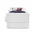 Camaflexi Daybed / Panel Headboard / Solid Wood / Drawers / White - Twin