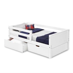 Camaflexi Daybed / Panel Headboard / Solid Wood / Drawers / White - Twin