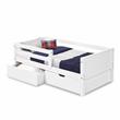 Camaflexi Daybed / Panel Headboard / Solid Wood / Drawers / White - Twin