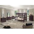 Santa Fe Mission Tall Bunk Bed Twin over Full - Angle Ladder - Cappuccino Finish
