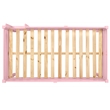 Tribeca Solid Wood Low Loft Bed Frame / Slat Mattress Foundation / Twin - Pink