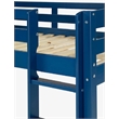 Tribeca Solid Wood Low Loft Bed Frame/Slat Mattress Foundation/Twin in Blue