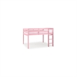 Tribeca Solid Wood Low Loft Bed Frame/Slat Mattress Foundation/Full in Pink