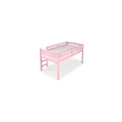 Tribeca Solid Wood Low Loft Bed Frame/Slat Mattress Foundation/Full in Pink