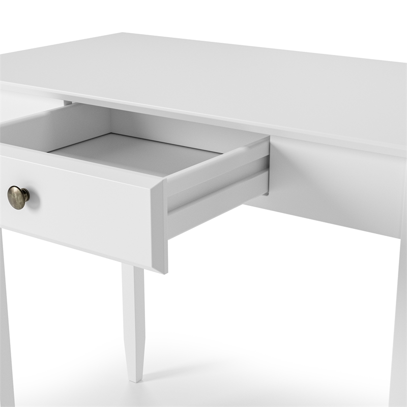 Shaker Vanity Table with One Drawer - White Finish