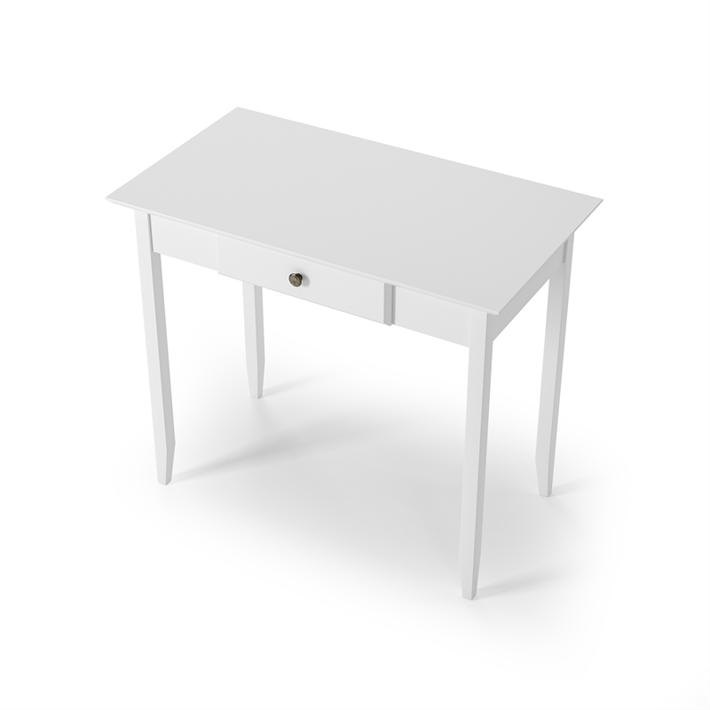 Shaker Vanity Table with One Drawer - White Finish
