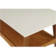 Mid Century Modern Coffee Table Castanho and White Finish