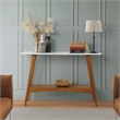 Mid Century Modern Console Table Castanho and White Finish