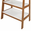 Mid Century Modern Open Bookcase Castanho and White Finish