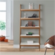 Mid Century Modern Open Bookcase Castanho and White Finish