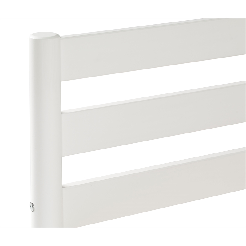 Camaflexi Mid-Century Twin Size Platform Bed - White Finish