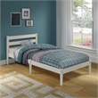 Camaflexi Mid-Century Twin Size Platform Bed - White Finish