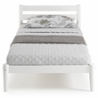 Camaflexi Mid-Century Twin Size Platform Bed - White Finish