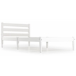 Camaflexi Mid-Century Twin Size Platform Bed - White Finish