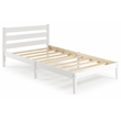 Camaflexi Mid-Century Twin Size Platform Bed - White Finish