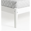 Camaflexi Mid-Century Twin Size Platform Bed - White Finish
