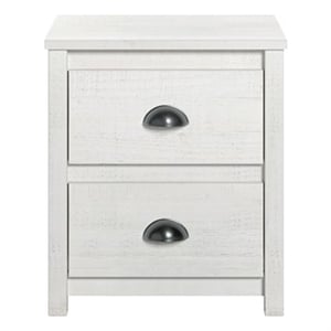Hampton Solid Wood Nightstand - Coastal White Finish