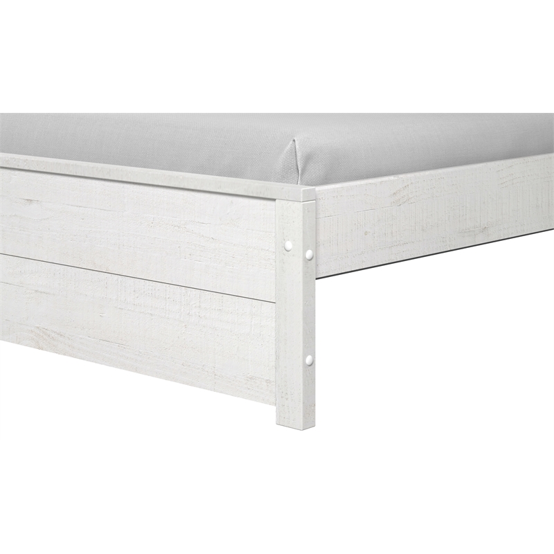 Hampton Solid Wood Bed King Size - Coastal White Finish