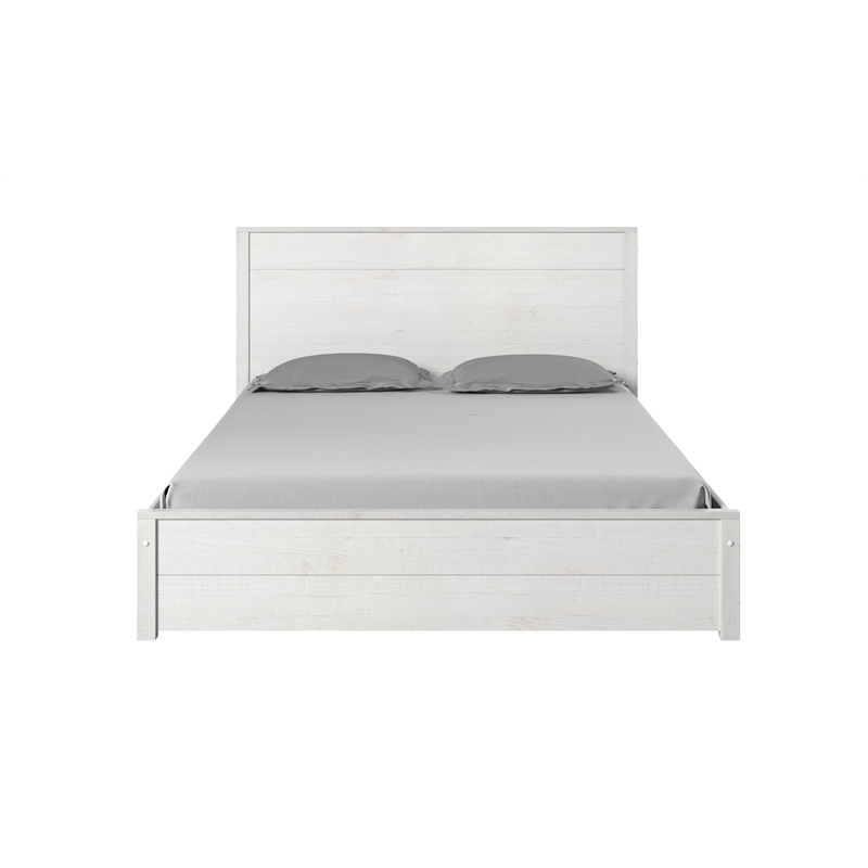 Hampton Solid Wood Bed King Size - Coastal White Finish