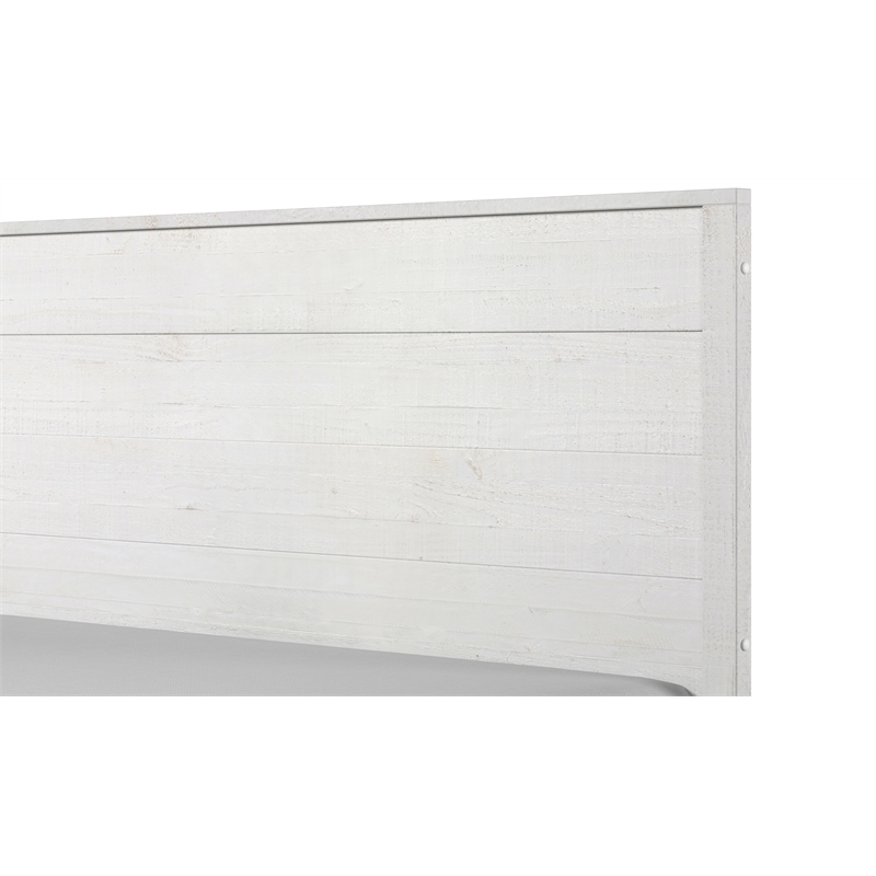 Hampton Solid Wood Bed King Size - Coastal White Finish