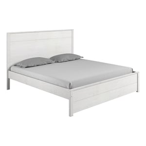 Hampton Solid Wood Bed King Size - Coastal White Finish