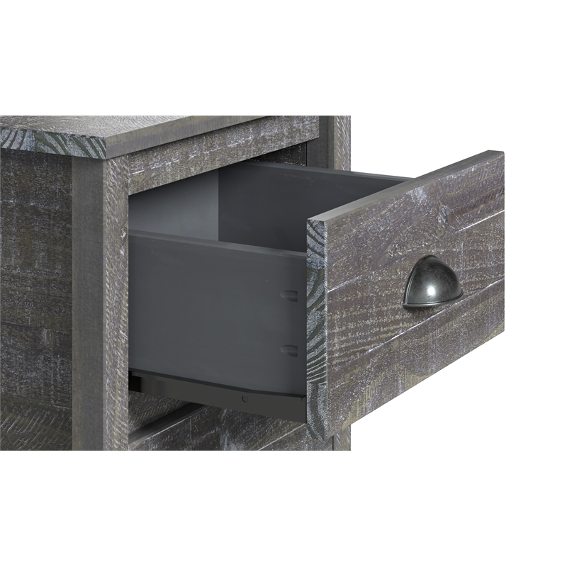 Hampton Solid Wood Nightstand - Misty Grey Finish