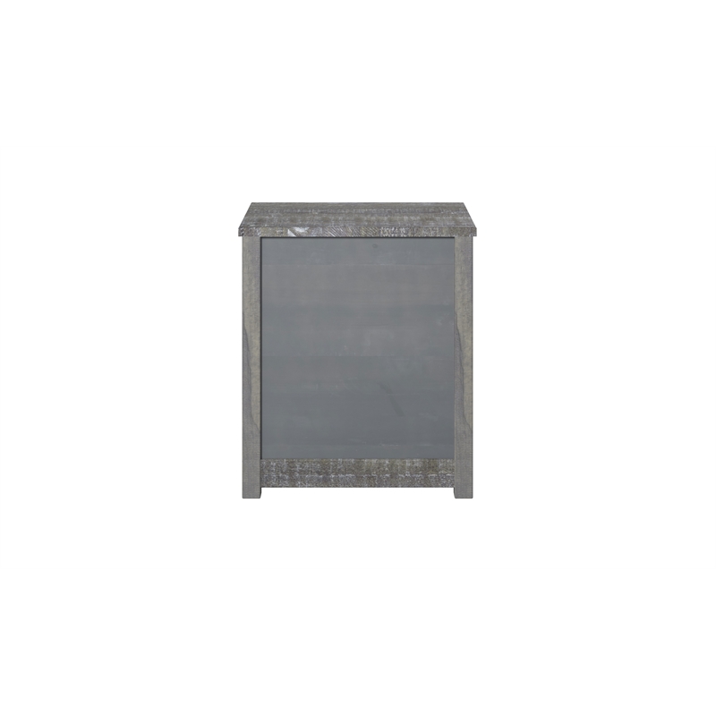 Hampton Solid Wood Nightstand - Misty Grey Finish