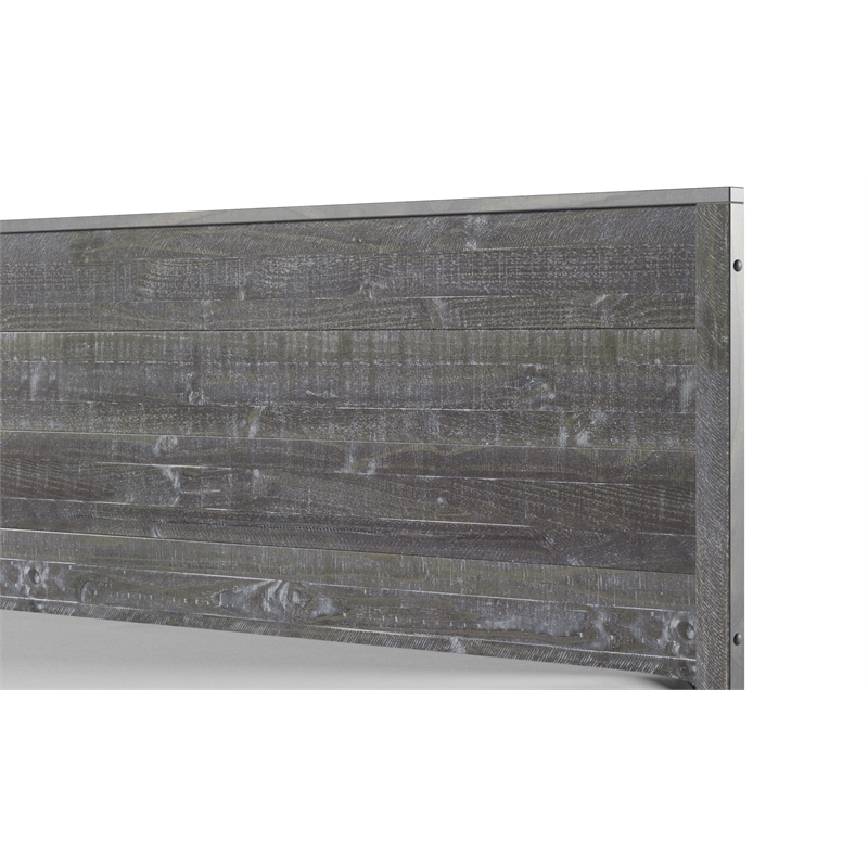 Hampton Solid Wood Bed King Size - Misty Grey Finish