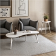 Mid Century Modern Coffee Table - White Finish