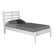 Mid-Century Slat Bed - Twin Size - White Finish
