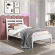 Mid-Century Slat Bed - Twin Size - White Finish