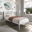 Mid-Century Slat Bed - Twin Size - White Finish