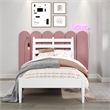 Mid-Century Slat Bed - Twin Size - White Finish
