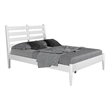 Mid-Century Slat Bed - Full Size - White Finish