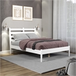 Mid-Century Slat Bed - Full Size - White Finish