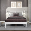 Mid-Century Slat Bed - Full Size - White Finish