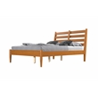 Mid-Century Slat Bed - Full Size - Castanho Finish