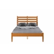 Mid-Century Slat Bed - Full Size - Castanho Finish