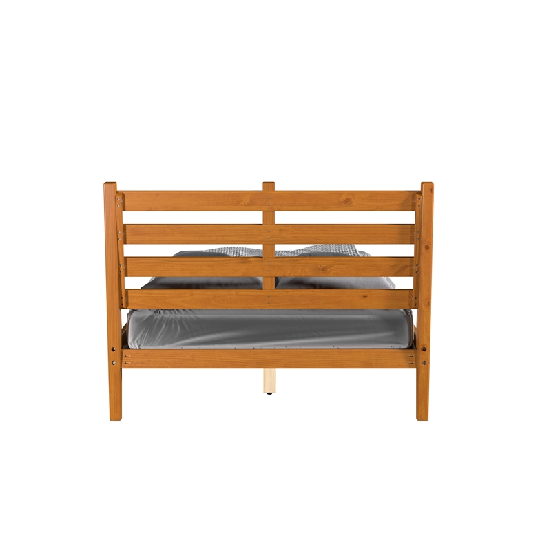 Mid-Century Slat Bed - Full Size - Castanho Finish