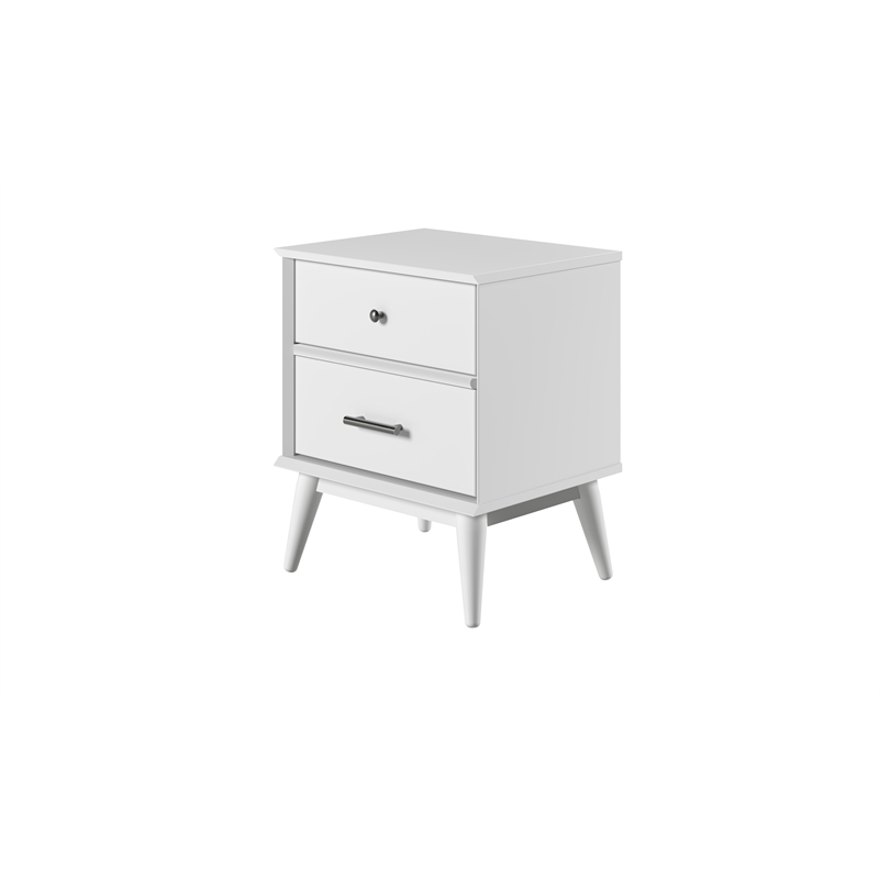 Mid-Century Night Stand - White Finish