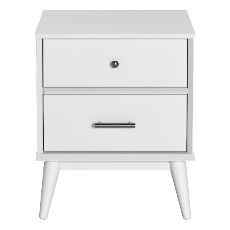 Mid-Century Night Stand - White Finish
