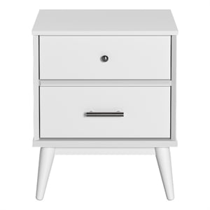 Mid-Century Night Stand - White Finish