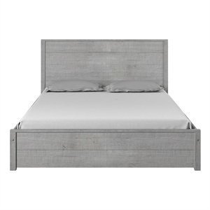 Camaflexi Hampton 80&quotW Solid Wood Bed King Size in Driftwood Finish