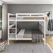 Camaflexi Full over Full Bunk Bed - Panel Headboard - White Finish