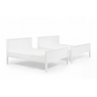 Camaflexi Full over Full Bunk Bed - Panel Headboard - White Finish