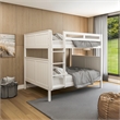 Camaflexi Full over Full Bunk Bed - Panel Headboard - White Finish