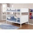Camaflexi Full over Full Bunk Bed - Panel Headboard - White Finish